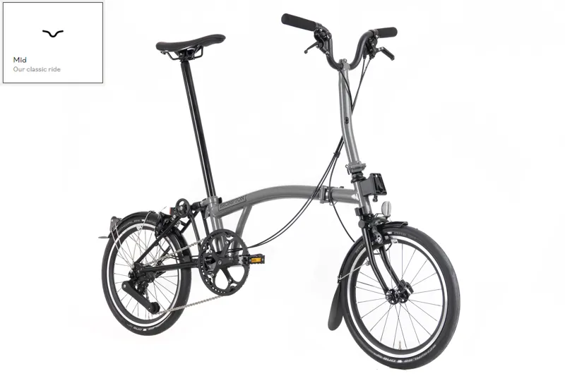 Brompton P Line Urban Folding Bike 2023 in Storm Grey-4